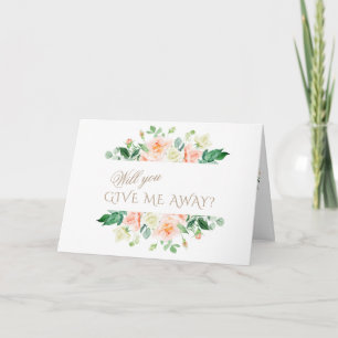 Elegant Pink Blush White Flowers Wedding Einladung