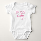 Elegant Pink Boss Lady Girl Baby Strampler (Vorderseite)
