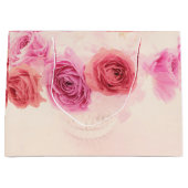 Elegant pink bouquets  große geschenktüte (Vorderseite)