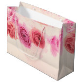 Elegant pink bouquets  große geschenktüte (Vorderseite Schrägansicht)