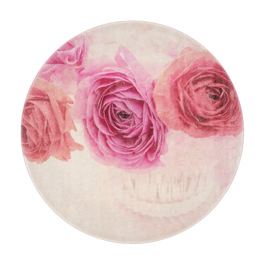 Elegant pink bouquets schneidebrett (Vorderseite)