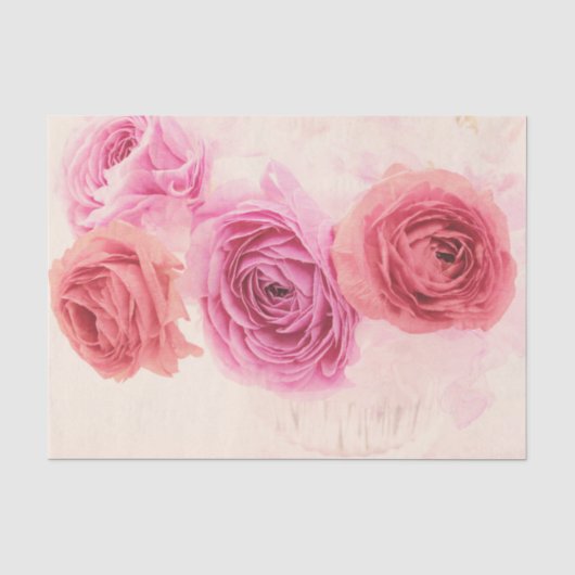 Elegant pink bouquets  seidenpapier (Vorderseite)