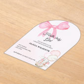 Elegant Pink Bow Baby Girl Shower  Acryleinladungen (Ablage )
