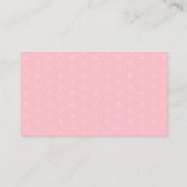 Elegant Pink Bow Baby Shower Diaper Raffle Ticket Begleitkarte (Rückseite)