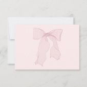 Elegant Pink Bow Birthday Dankeskarte (Rückseite)