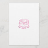 Elegant Pink Bow & Cake Sweet 16 Birthday Party Einladung (Rückseite)