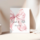 Elegant Pink Bow Cards and Gifts Sign Poster