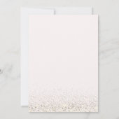 Elegant Pink Bow Confetti Sweet 16 Einladung (Rückseite)