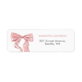 Elegant Pink Bow Coquette-Adresse