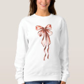 Elegant Pink Bow Coquette Feminine Sweatshirt (Vorderseite)