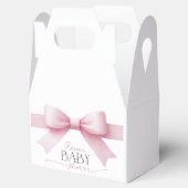 Elegant Pink Bow Coquette Girl Baby Shower Geschenkschachtel (Geöffnet)