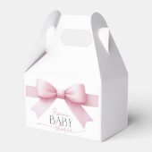 Elegant Pink Bow Coquette Girl Baby Shower Geschenkschachtel (Vorderseite)