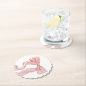 Elegant Pink Bow Coquette Untersetzer (Vor Ort)