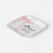 Elegant Pink Bow Graduation Cap Graduate Pappteller (Gewinkelt)