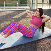Elegant Pink Brick Gym Yoga Leggings