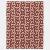 Elegant pink &brown Abstract pattern Fleecedecke (Vorderseite)