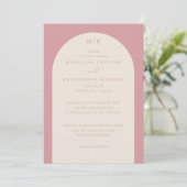 Elegant Pink Calligraphy Invitation Einladung (Stehend Vorderseite)