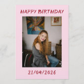 Elegant Pink Cheers to Thirty Cocktail 30 Birthday Einladung (Rückseite)