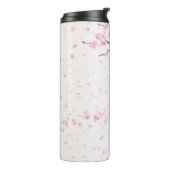 Elegant Pink Cherry Blossom Floral Pattern Thermal Thermosbecher (Nach links gedreht)