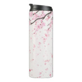 Elegant Pink Cherry Blossom Floral Pattern Thermal Thermosbecher (Nach rechts gedreht)