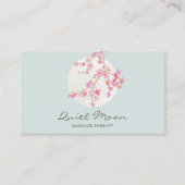 Elegant Pink Cherry Blossom Floral Visitenkarte (Vorderseite)