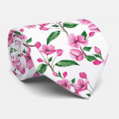 Elegant Pink Cherry Blossom | Necktie Krawatte (Gerollt)