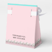 Elegant Pink Chic Ethnic Tiffany Thema Kinderdusch Geschenkschachtel (Rückseite)