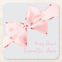 Elegant Pink Coquette Bow 22,9 cm Girl Baby Shower