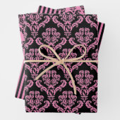 Elegant Pink Damask Geschenkpapier Set (Beispiel)