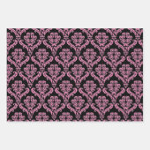 Elegant Pink Damask Geschenkpapier Set (Vorderseite)