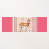 Elegant Pink Doe-patterned Christmas Yogamatte (Vorderseite (Horizontal))