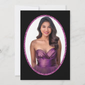 Elegant pink dress 18th birthday debut einladung (Rückseite)