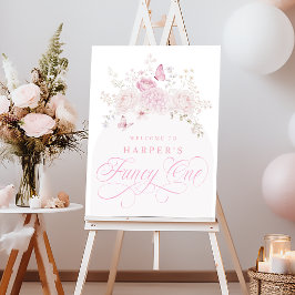 Elegant Pink Fancy One 1st Birthday Party