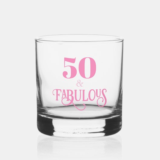 Elegant pink fifty und fabelhaft whiskyglas (Vorderseite)