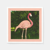 Elegant Pink Flamingo Serviette (Vorderseite)