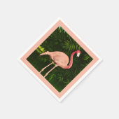 Elegant Pink Flamingo Serviette (Ecke)