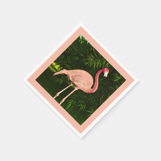 Elegant Pink Flamingo Serviette (Ecke)
