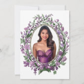 Elegant Pink Floral 18th Birthday Debut Einladung (Rückseite)