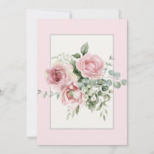 Elegant Pink Floral 95. BIrthday Party Einladung (Rückseite)