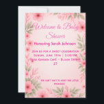Elegant Pink Floral Baby Shower Invitation Save The Date<br><div class="desc">Celebrate your baby girl’s special day with this elegant pink baby shower invitation. Designed with soft watercolor florals, delicate leaves, and subtle gold highlights, this template creates a luxurious yet heartwarming feel. The minimalist layout brings perfect balance between modern elegance and timeless charm, making it ideal for welcoming your little...</div>