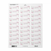 Elegant Pink Floral Cross Religious Return Address (Vorne)
