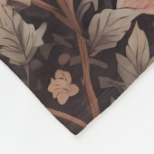 Elegant Pink Floral Fox William Morris Inspiriert Fleecedecke (Ecke)