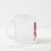 Elegant Pink Floral Gold Circle Coffee Mug Mattglastasse (Links)