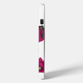 Elegant Pink Floral Gold Circle Phone Case (Rückseite / Links)