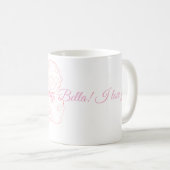 ​Elegant Pink Floral Good Morning Bella Kaffeetasse (VorderseiteRechts)