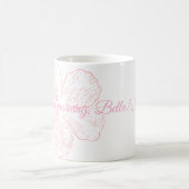 ​Elegant Pink Floral Good Morning Bella Kaffeetasse (Mittel)