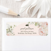 Elegant Pink Floral Graduation Retrun Address (Insitu)