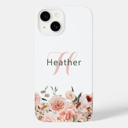 Elegant Pink Floral iPhone / iPad Fall Case-Mate iPhone Hülle (Rückseite)