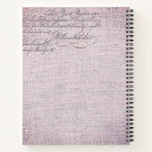 Elegant Pink Floral Paris Travel Journal Notizblock (Rückseite)