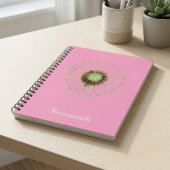 Elegant Pink Floral Personalized Notebook Notizblock
